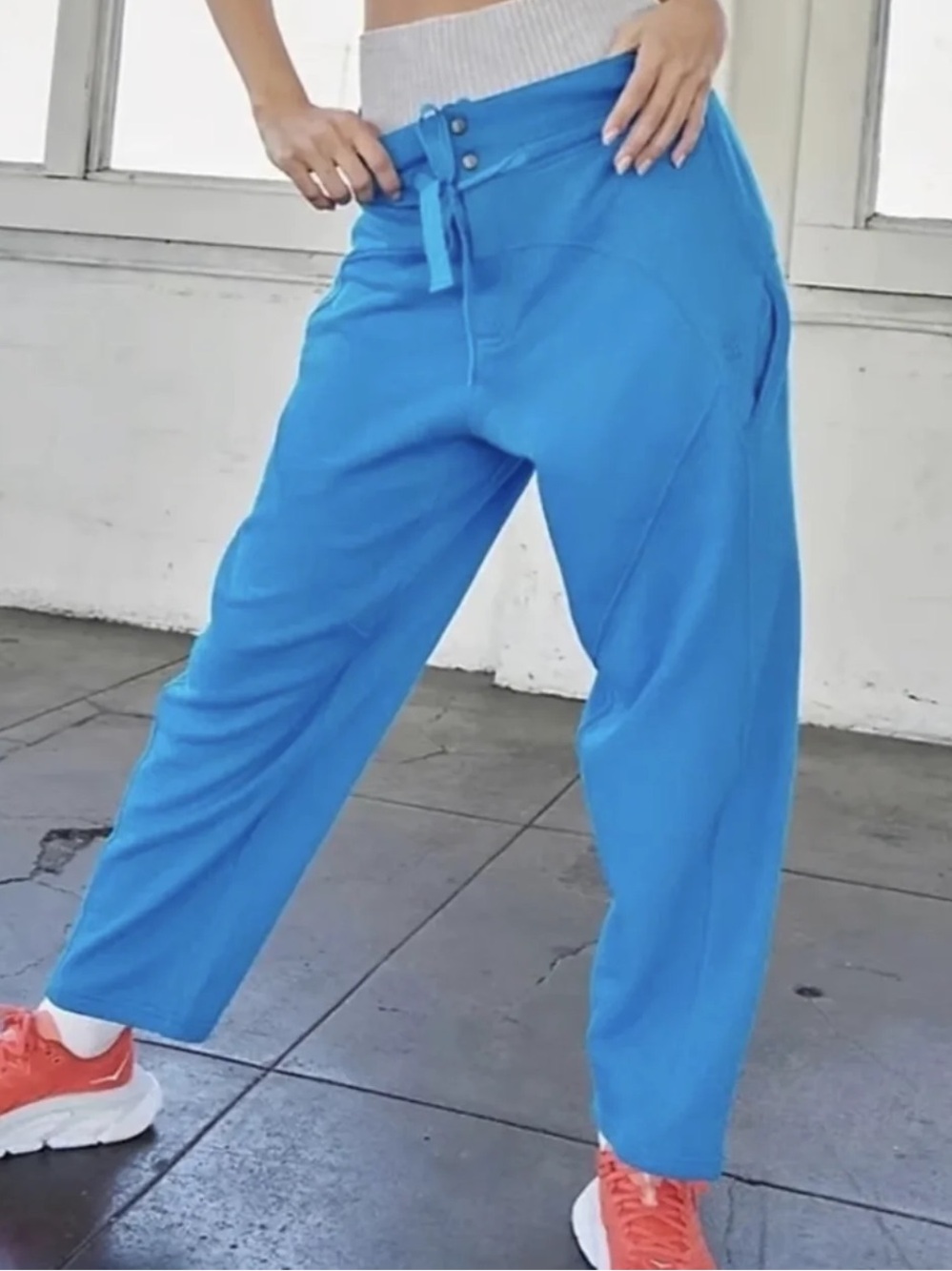 Free People FP Movement Summit Scout Cropped Pants Blue M